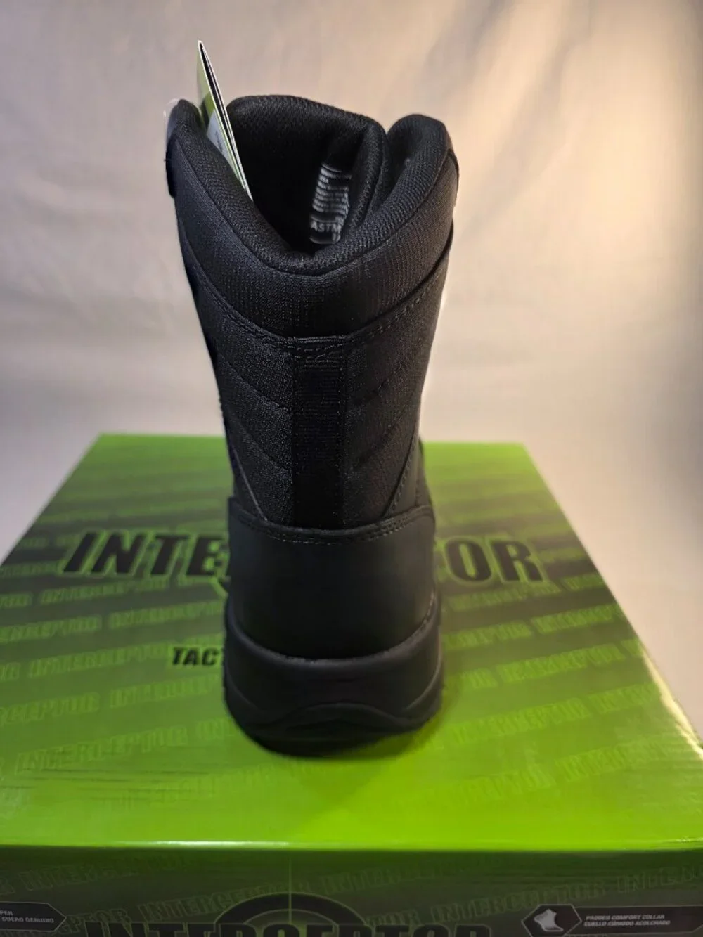 Interceptor Men's Black Leather Tactical Steel Toe Boots Force 2.0 Size 8.5 NWT
